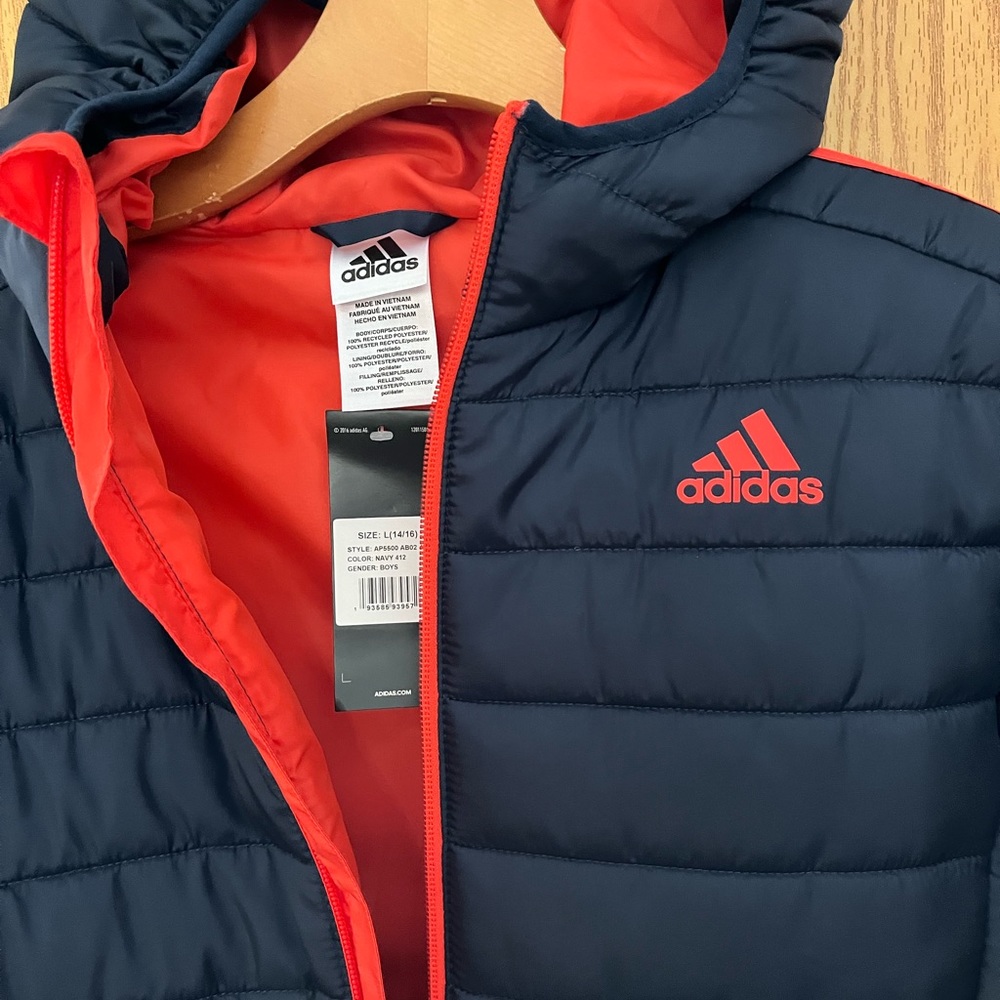 Adidas BOYS winter coat size Large 14/16